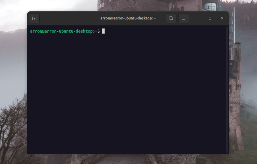 screenshot of ubuntu terminal with padding.