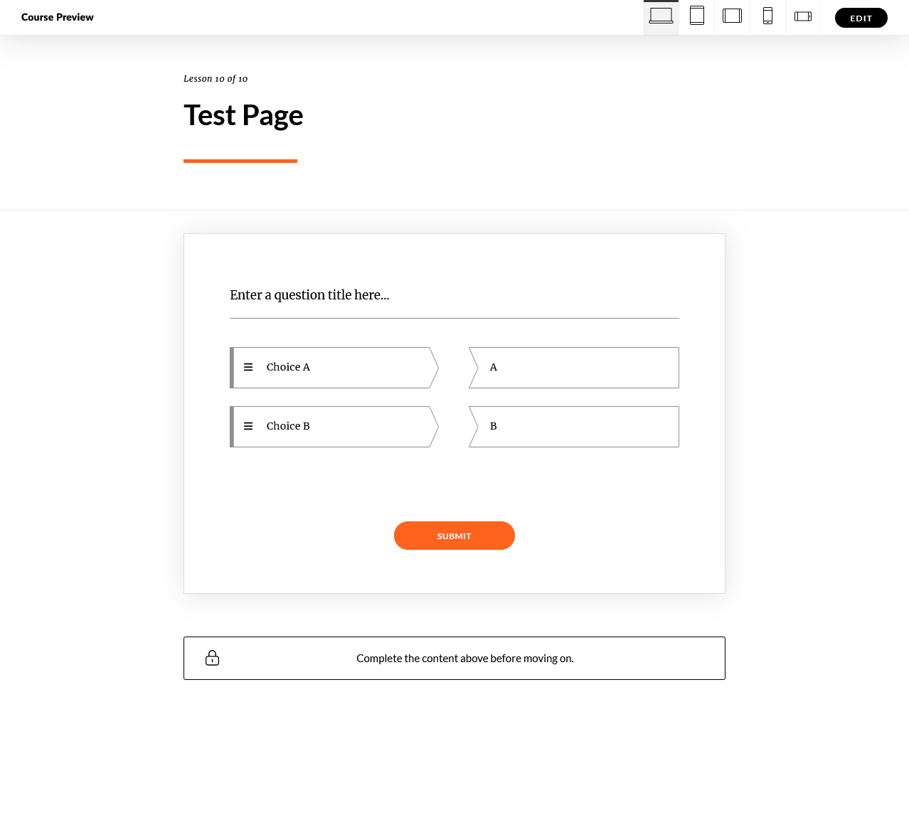 Screenshot of Rise Knowledge Check - Sorting Activitiy